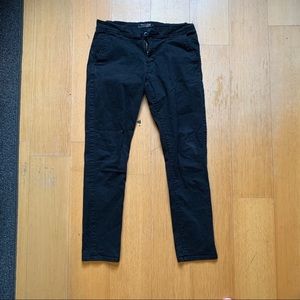 Black slim chino pants